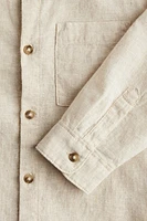 Linen-Blend Shirt