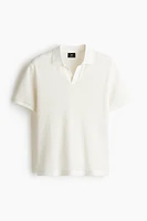 Regular-Fit Hole-Knit Polo Shirt
