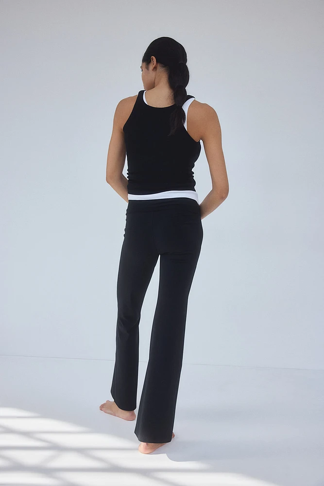 Flared Jersey Pants