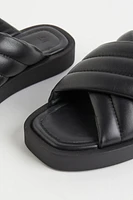 Leather slides