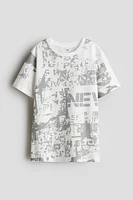 Printed cotton T-shirt