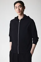 Regular Fit Knit Hooded Jacket