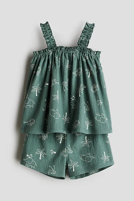 2-piece crinkled jersey set