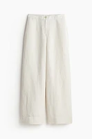 Linen-blend Pants