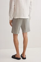 Regular-Fit Linen-Blend Shorts