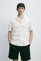 Regular Fit Bouclé Resort Shirt