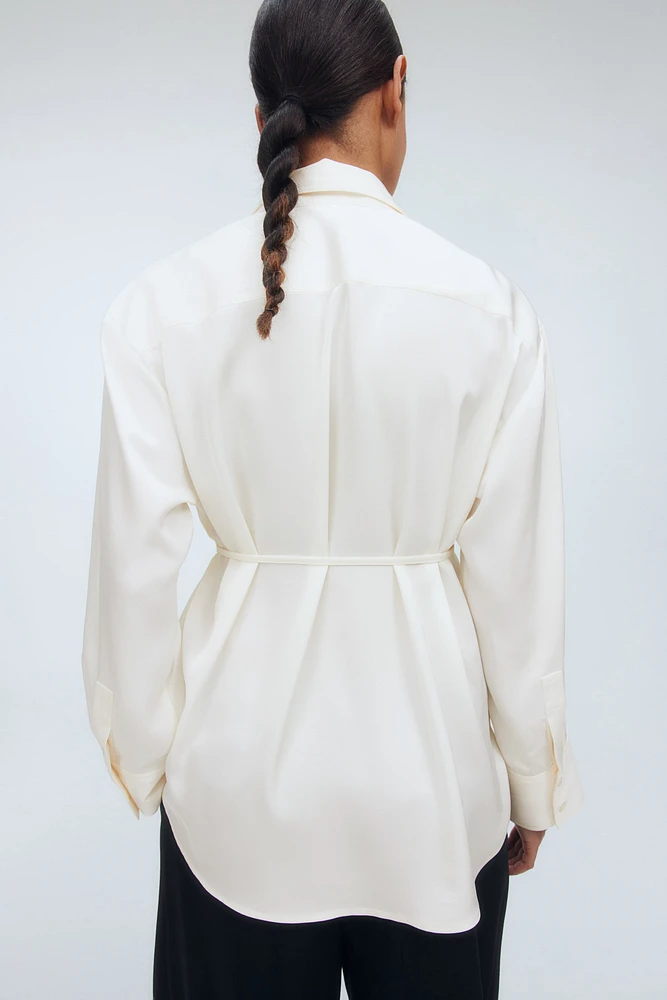 MAMA Chemise Before & After avec ceinture à nouer