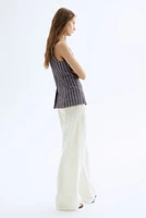 Linen-Blend Pants