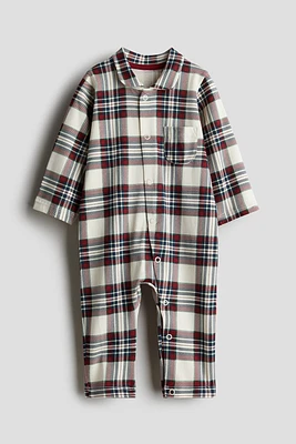 Pajama Jumpsuit with Collar