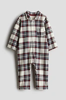 Pajama Jumpsuit with Collar