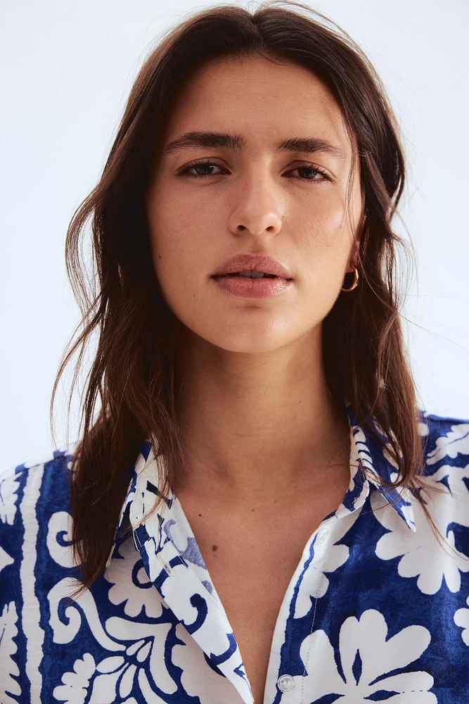 Short-Sleeved Twill Shirt