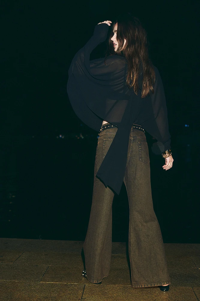 Baggy Flared Low Jeans