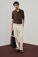 Relaxed-Fit Linen-Blend Pants