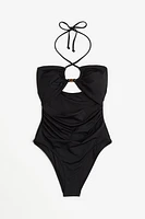 Padded-cup Cut-out Swimsuit