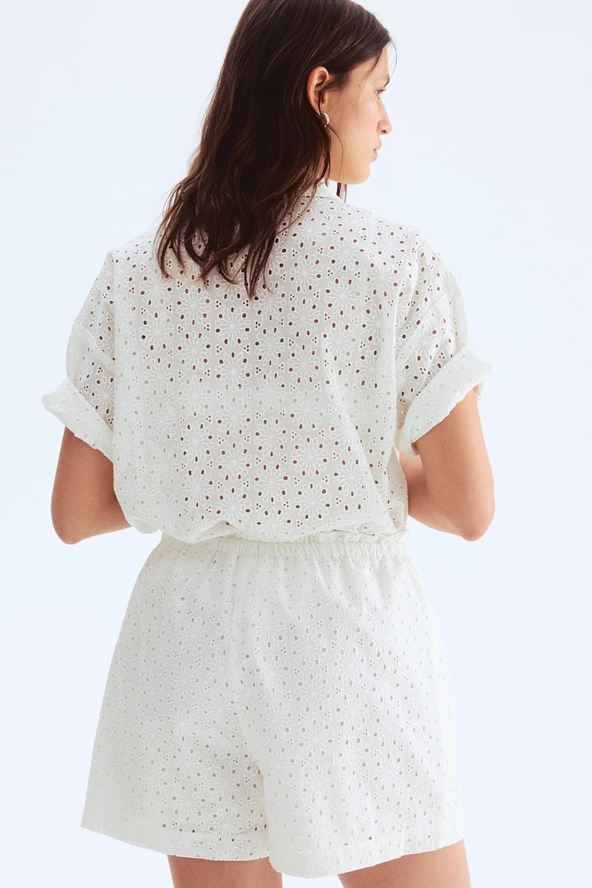 Eyelet-Embroidered Shorts