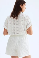 Eyelet-Embroidered Shorts