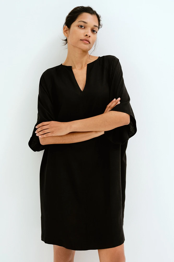 MAMA Before & After Linen-Blend Dress