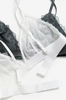 2-pack Non-padded Lace Soft-cup Bras