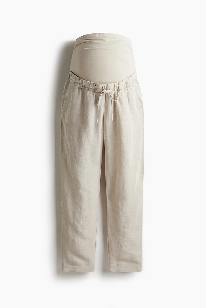 MAMA Linen-Blend Pants