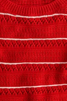 Chandail en tricot pointelle de coton