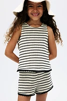 Textured-Knit Shorts