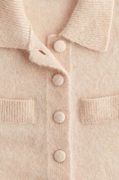 Mohair-blend Cardigan with Collar