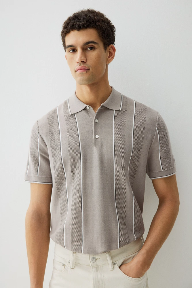 Regular-Fit Pointelle-Knit Polo Shirt
