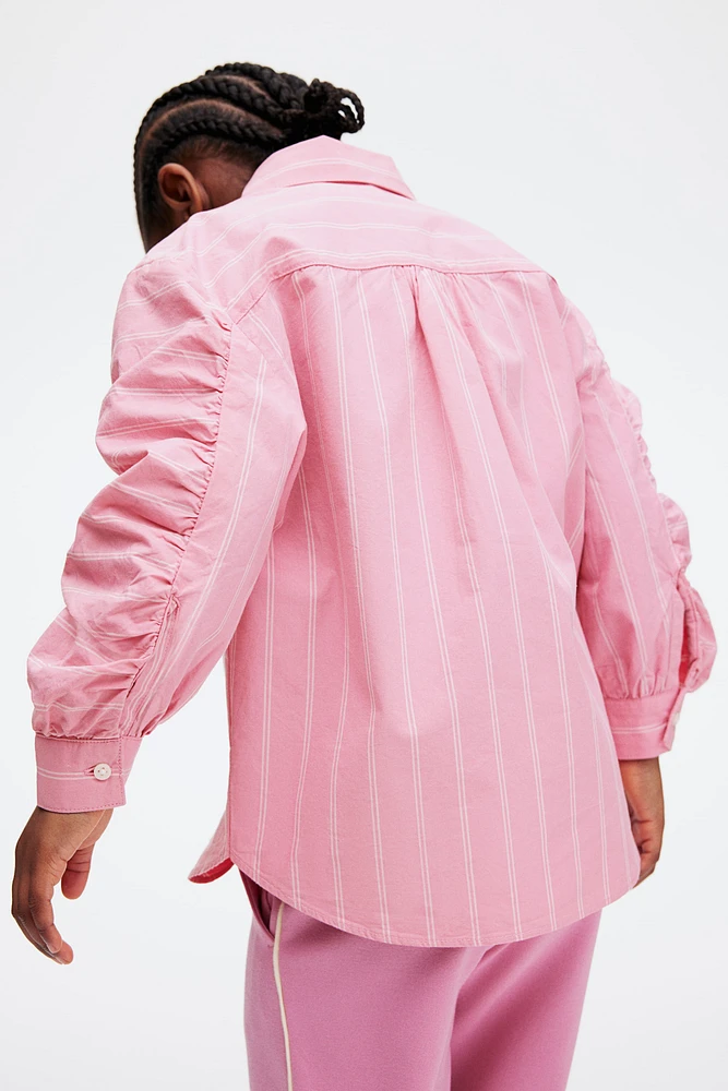 Chemise à manches ballon en coton