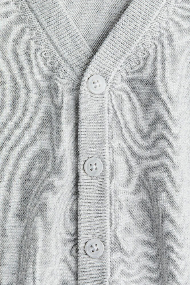 Fine-knit Cotton Cardigan