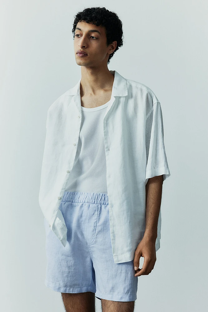 Short Coupe Classique en lin