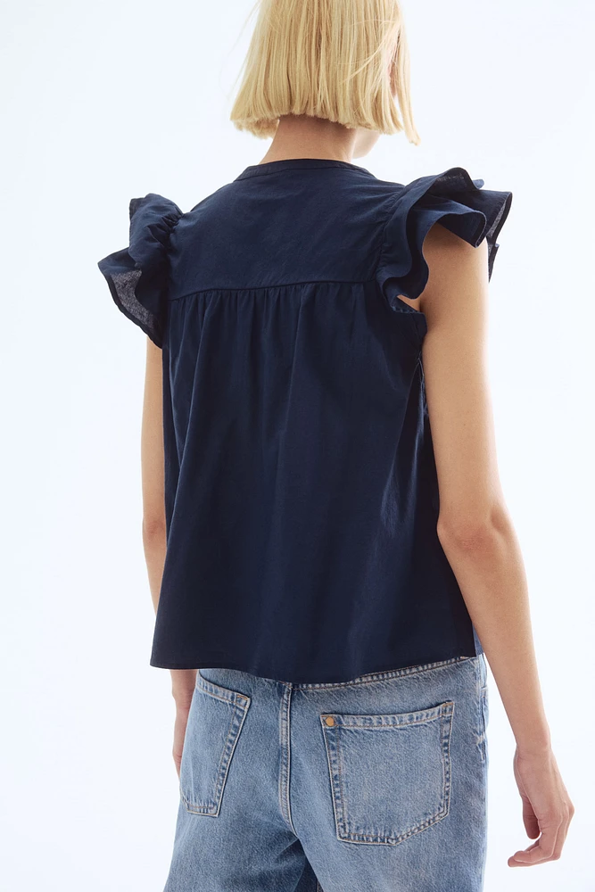 Blouse with Eyelet Embroidery