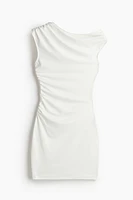 Gathered One-shoulder Dress