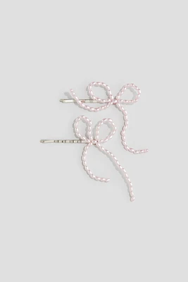 2-pack Bow-Detail Hairpins