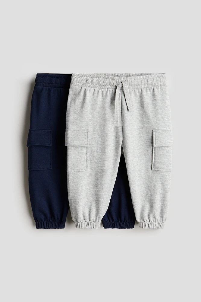 Lot de 2 pantalons jogging cargo