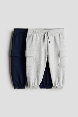 Lot de 2 pantalons jogging cargo