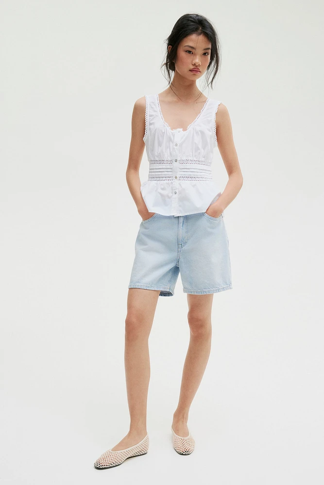 High Denim Shorts
