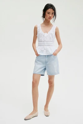 High Denim Shorts