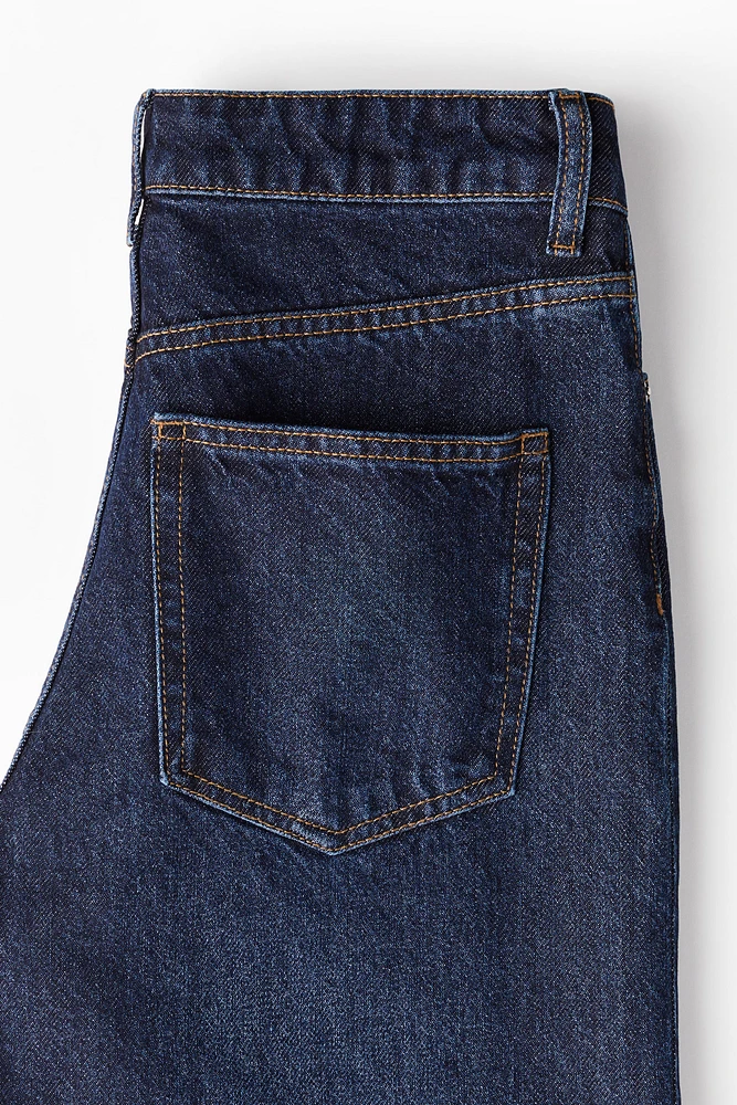 Straight-Cut Foldover-Cuff Jeans