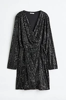 Sequined Wrap Dress