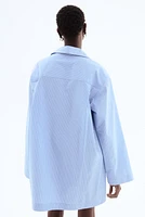 Lace-Up Shirt Dress