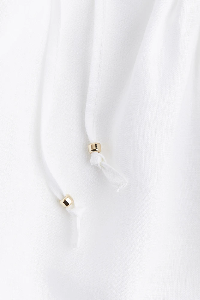 Linen tie-strap top