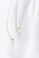 Linen tie-strap top