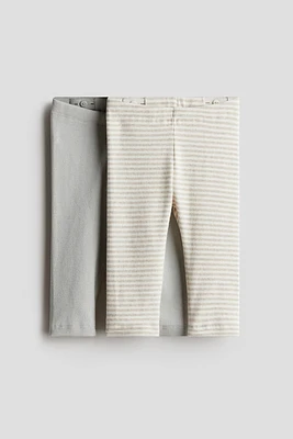 2-pack Ribbed Cotton Leggings