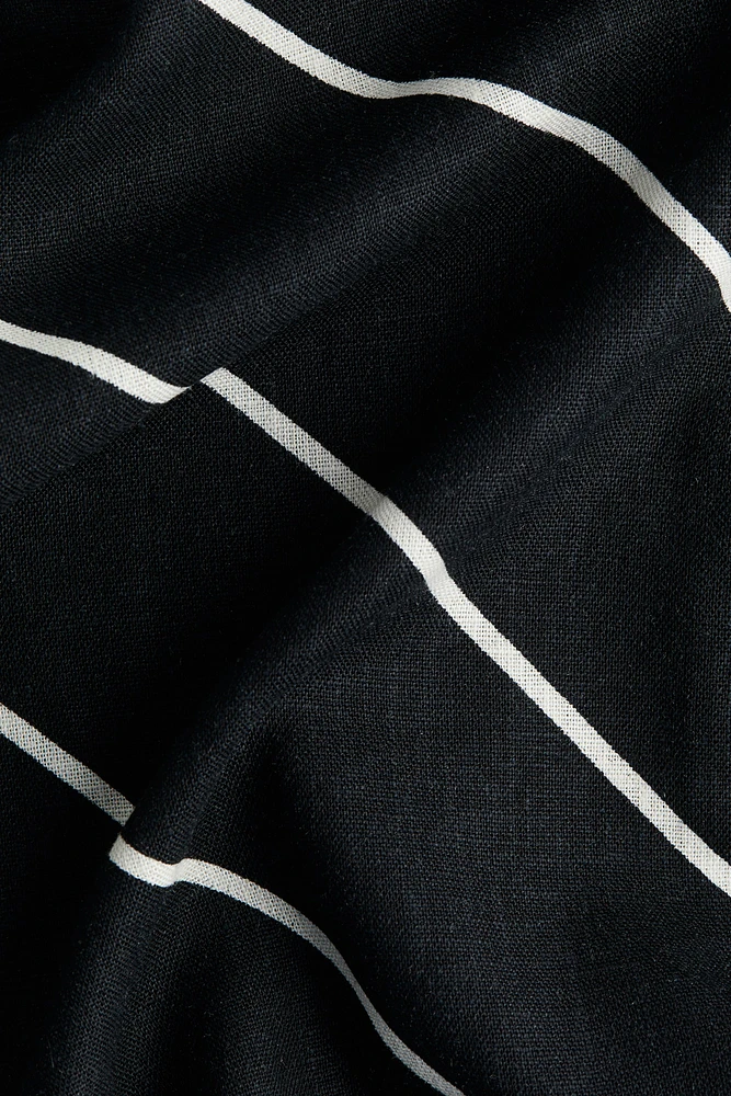 Linen-Blend Bandeau Dress