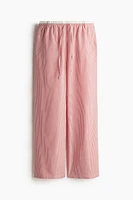 Double-Waistband Poplin Drawstring Pants