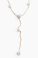 Bead-detail Lariat Necklace