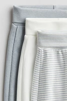 3-pack foldover-waist trousers