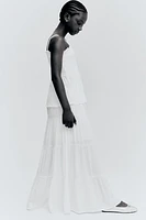 Smocked Tiered Skirt