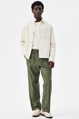 Pantalon décontracté en popeline
