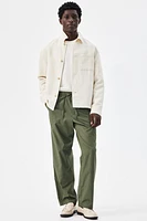 Pantalon décontracté en popeline